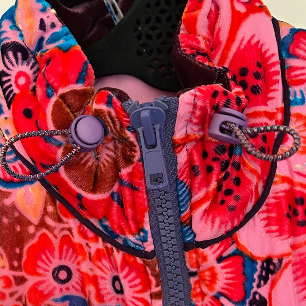 Free People Floral Puffer Jacket - Pink and Red - Picture 3 of 6